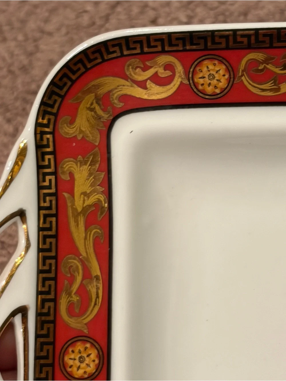 Juno Design T Limoges Fine Porcelain By Casa Elite Rectangular Trinket Tray